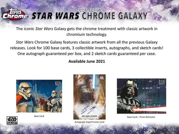 2021 Topps Chrome Star Wars Galaxy Hobby Box