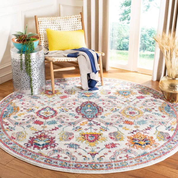 Safavieh Evoke EVK255B 6&7x22 x 6&7x22 Round Cream - Orange Area Rug