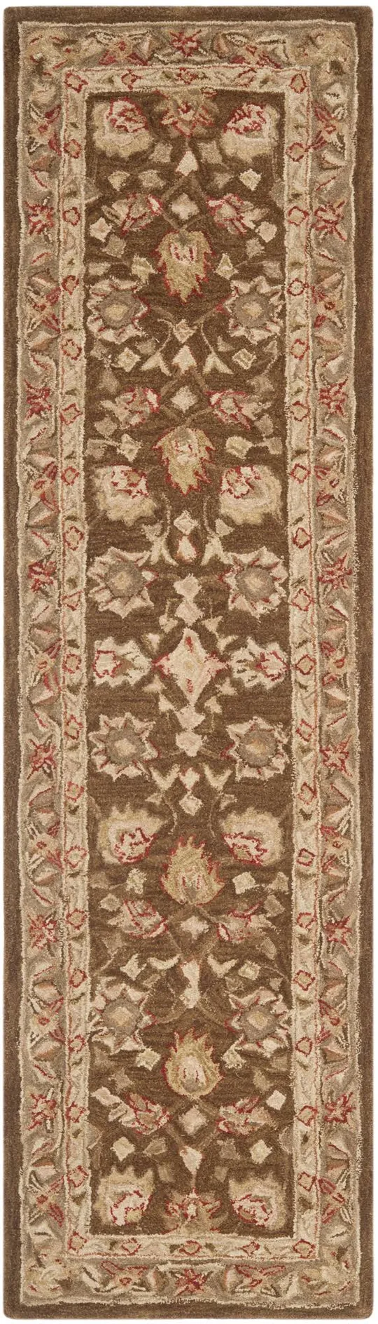 Safavieh 8& x 8& Round Anatolia AN512F Brown, Green Rug