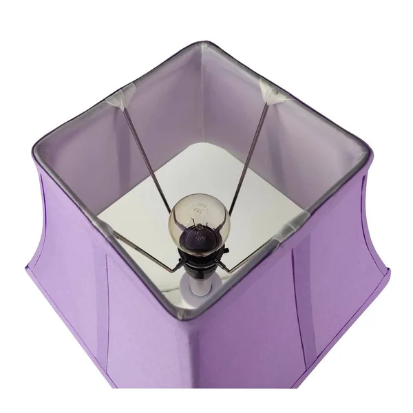 Creative Motion 22x22 White Resin Table Lamp - Purple Shade