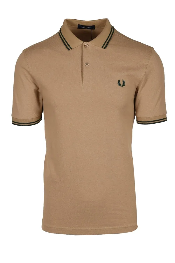 Fred Perry Twin Tipped Polo - Warm Stone - Brown - Polo Shirts