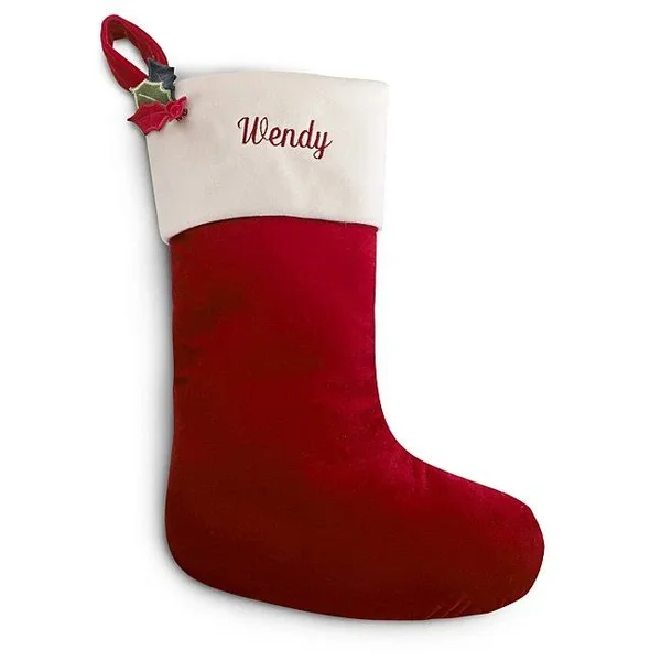 Red Velvet Stockings - Polyester/Velvet/Velvet, Things Remembered