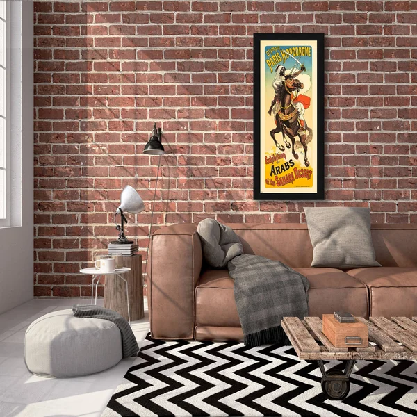 15x22x35x22 Olympia Paris Hippodrome by Jules Cheret Framed Wall Art Multi-Color - BH58816p114-1131