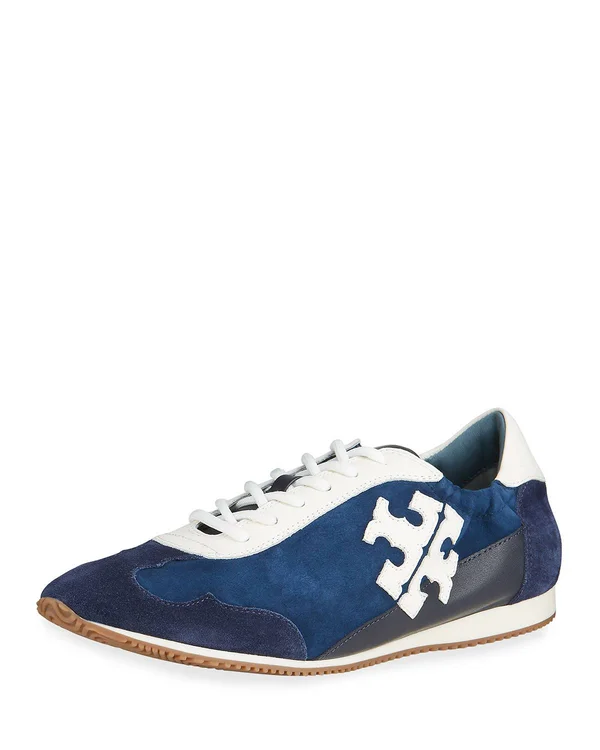 Tory Burch Women's Tory Leather Sneakers - Perfect Navy - Size 10.5