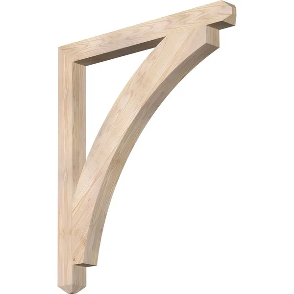 Ekena Millwork BKT04X38X44THR04SDF 3 1/2x22W x 38x22D x 44x22H Thorton Craftsman Smooth BRACKET - Douglas Fir