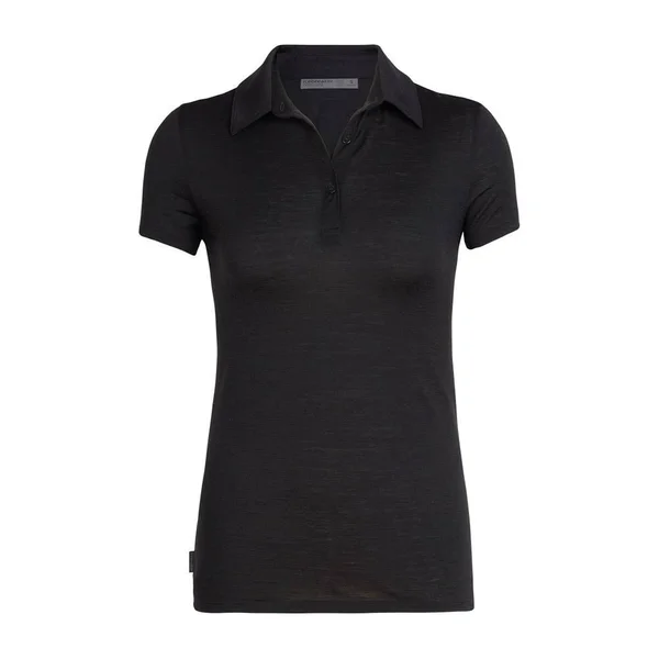 Icebreaker Women's Tech Lite SS Polo - Large - Blizzard Heather