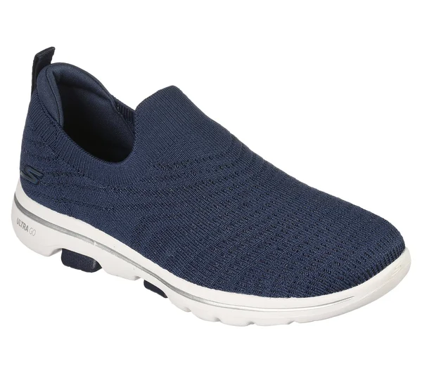 Skechers GOwalk 5 - Coastal View Navy, White - Size 10.0