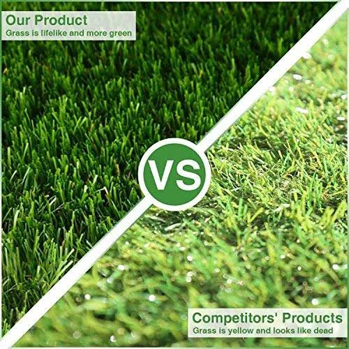 Lita 10ftx5ft Artificial Grass Fake Deluxe Synthetic Thick Lawn Pet Turf Perfect for Indoor/Outdoor Landscape, 5 ft x 10 ft (50