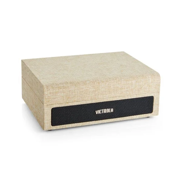 Parker Bluetooth Suitcase Record Player with 3-Speed Turntable Victrola Color: Light Beige