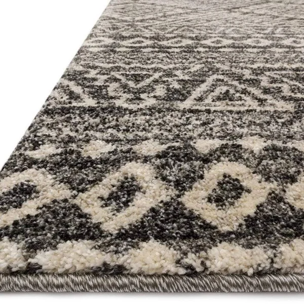 Loloi Emory EB-08 9&2x22 x 12&7x22 Graphite, Ivory Rug