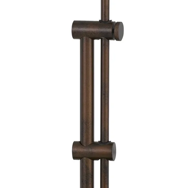 Adjustable Height Metal Desk Lamp with Dome Shade - Rustic Bronze