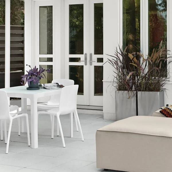 Room & Board, Modern Terrace Rectangle Planter 8D 16W 22H in Silver Grey