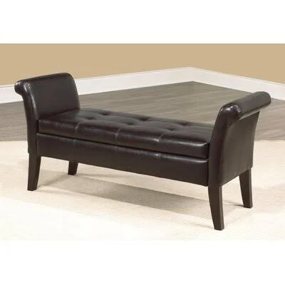 Flippo Upholstered Storage Bench Darby Home Co Color: Espresso