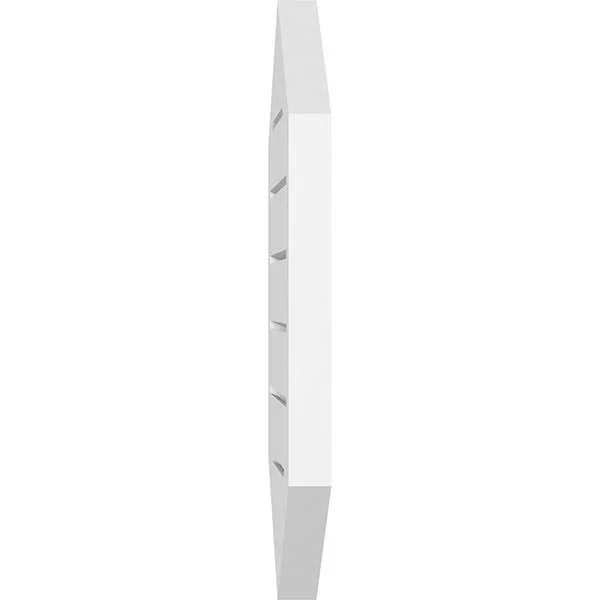 Ekena Millwork GVPVP24X3402SF-04 24x22W x 34x22H Vertical Peaked Surface Mount PVC Gable Vent 4/12 Pitch: Functional - w/ 2x22W x