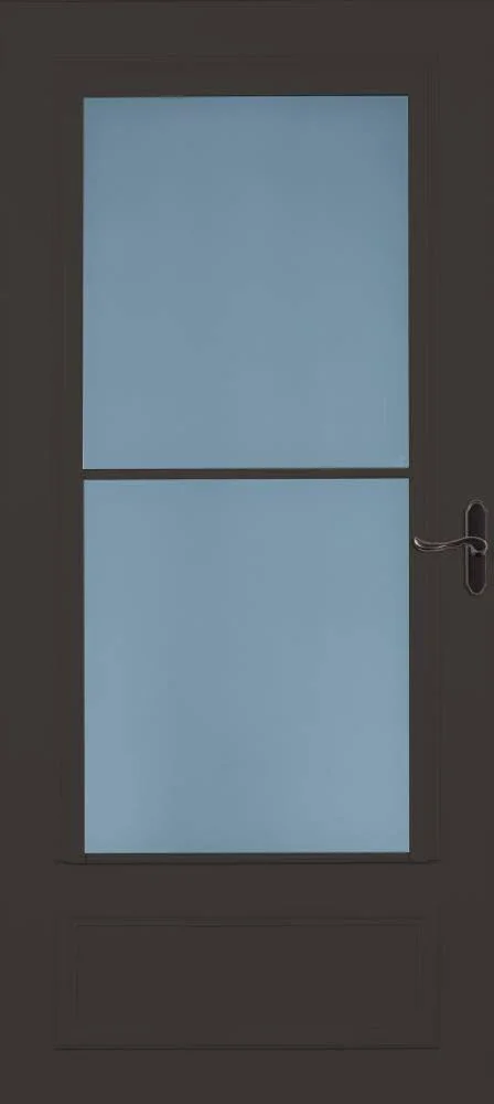 Larson Savannah 32-in x 81-in Brown Mid-View Wood Core Storm Door - 37085041