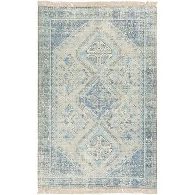 Caseville Oriental Handwoven Navy Area Rug AllModern Rug Size: Rectangle 2& x 3&