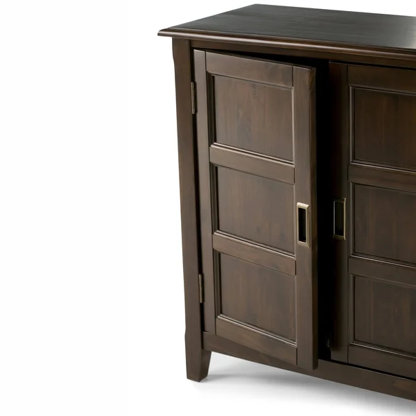 Wyndenhall Portland Solid Wood 30 inch Wide Traditional Low Storage Cabinet - 30x22W x 14x22D x 31x22H - Farmhouse Grey 80914394