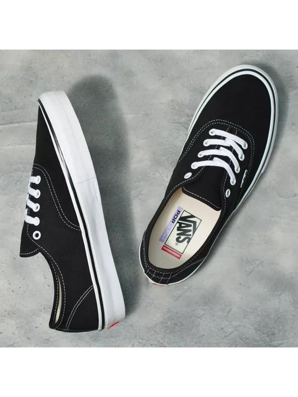 Vans Skate Authentic Shoes - Black/White - 9.5