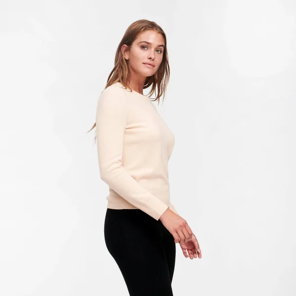 The Essential Cashmere Sweater Womens White, XXL by NAADAM