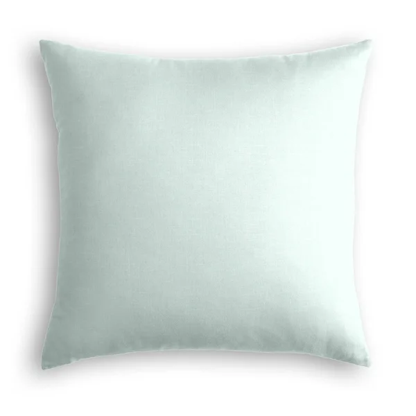 Blue Gray Linen Throw Pillow Cover - 24 x 24 - Green