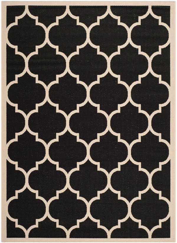 Safavieh Courtyard CY6914-266 5&3x22 x 7&7x22 Black, Beige Area Rug