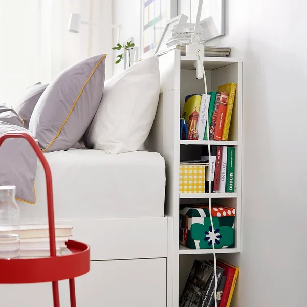 IKEA - BRIMNES Headboard with Storage Compartment, White, Full/Double