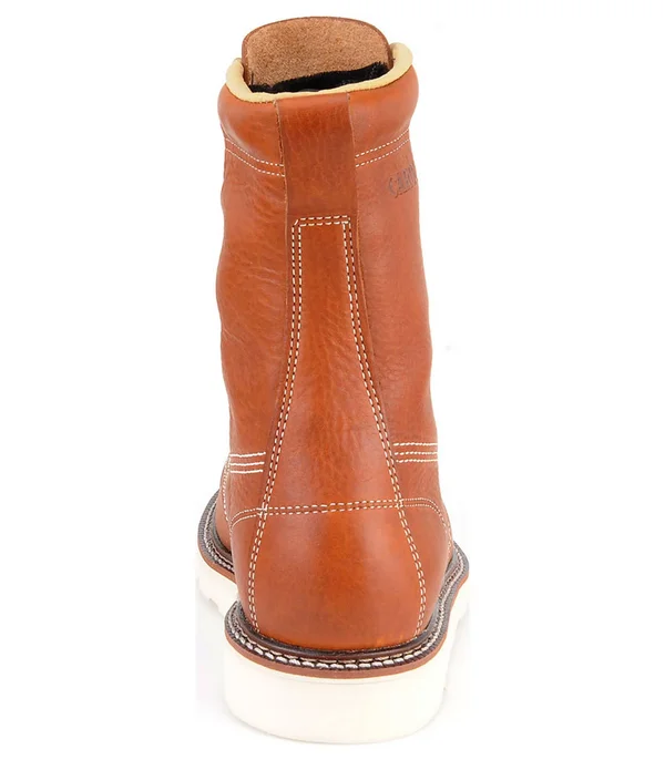Carolina Men's 8 inch Domestic Moc Toe Wedge Work Boots - 10 2E, Brown