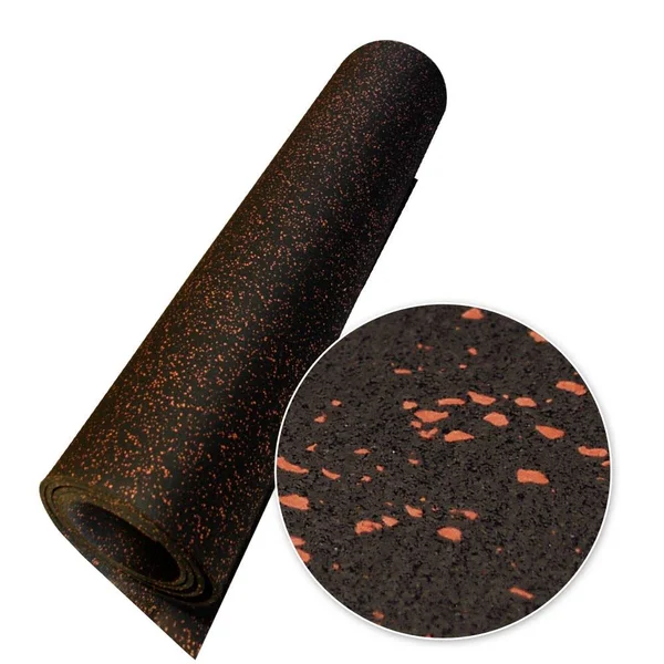 Rubber Cal Elephant Bark Flooring - Red Dot, 3/8-Inch x 4 x 11-Feet