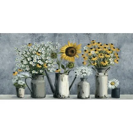 Marmont Hill Eccentric Sunflower Canvas Wall Art - Size: 6 inch x 12 inch
