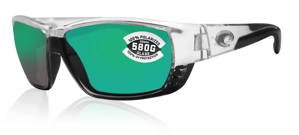 Costa Del Mar Tuna Alley Crystal - Green 580G Sunglasses
