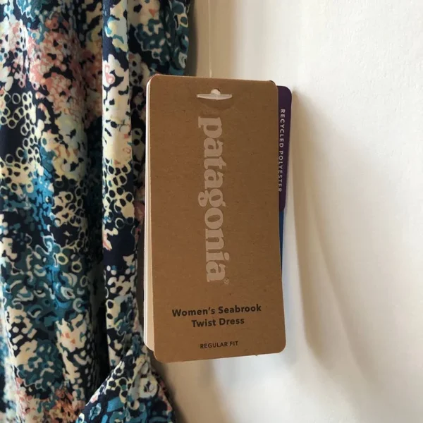 Patagonia Seabrook Twist Dress - Women's FURNAI Floral/New Navy - L