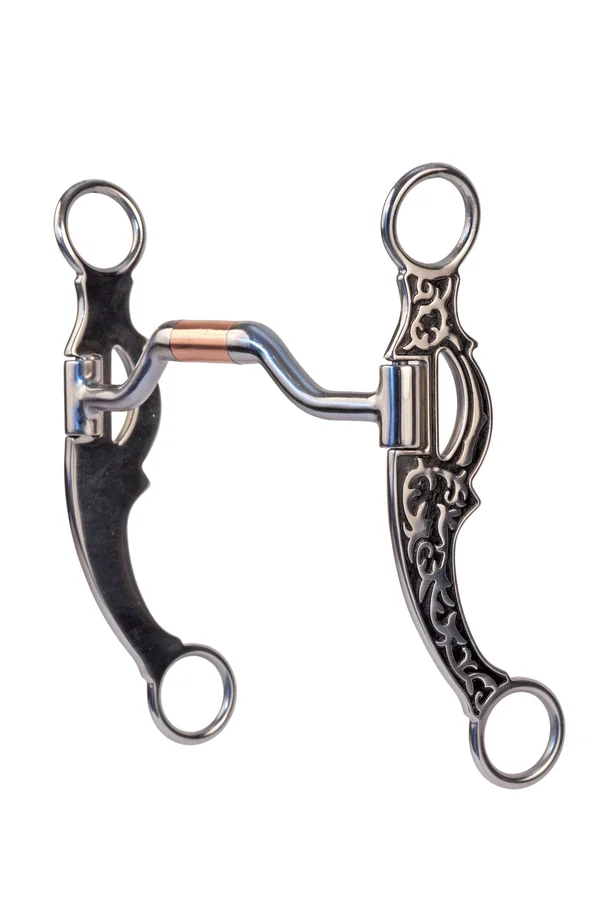 Metalab Stainless Steel Black Floral Hinged Port Bit