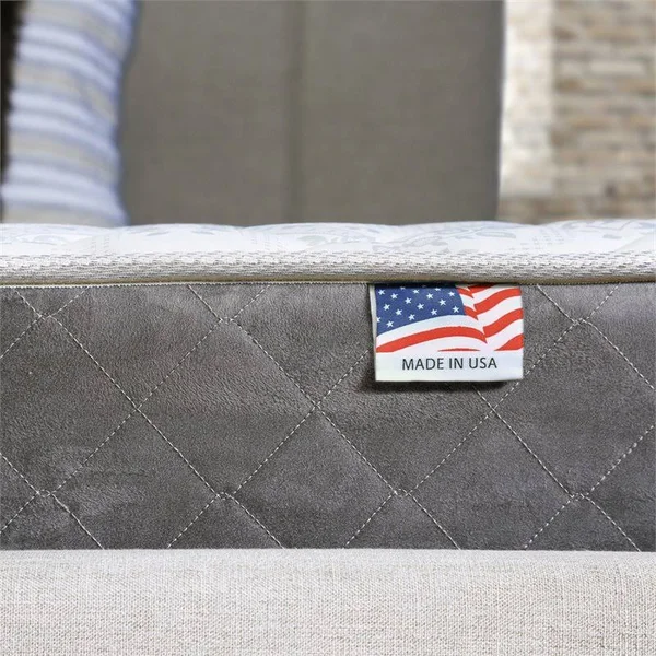 Furniture of America Don 8-Inch Fabric Cal King Tight Top Mattress in White