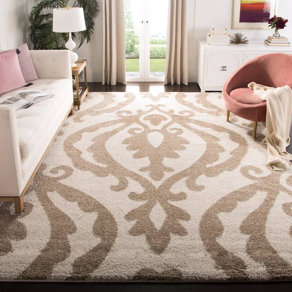Safavieh Florida Shag Cream & Beige 8&-6x22 x 12& Rug