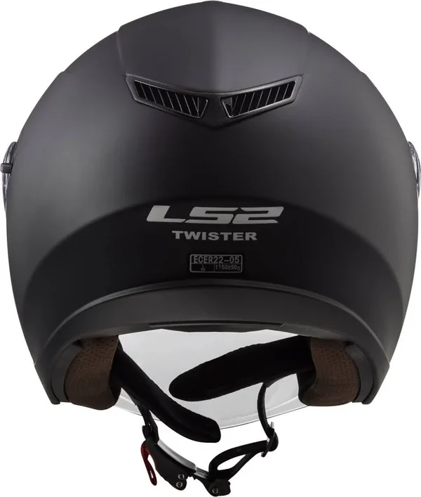 LS2 OF573 Twister II Solid Jet Helmet, Black, Size L