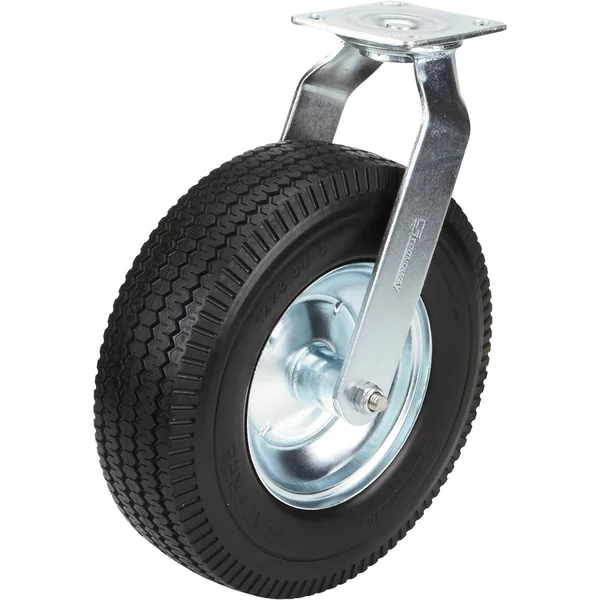 Strongway 12inch Swivel Flat-Free Solid Polyurethane Caster - 450-Lb. Capacity - Sawtooth Tread 22207008