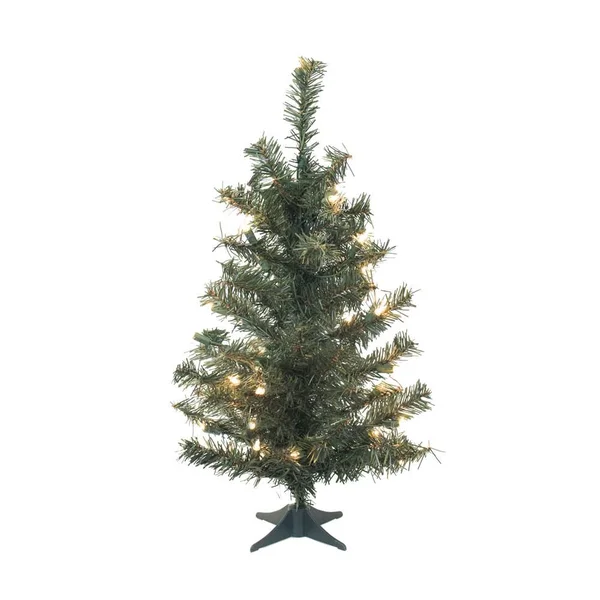 Vickerman 36x22 Canadian Pine Artificial Christmas Tree 35 LED Lights Multi-Color C812879LED