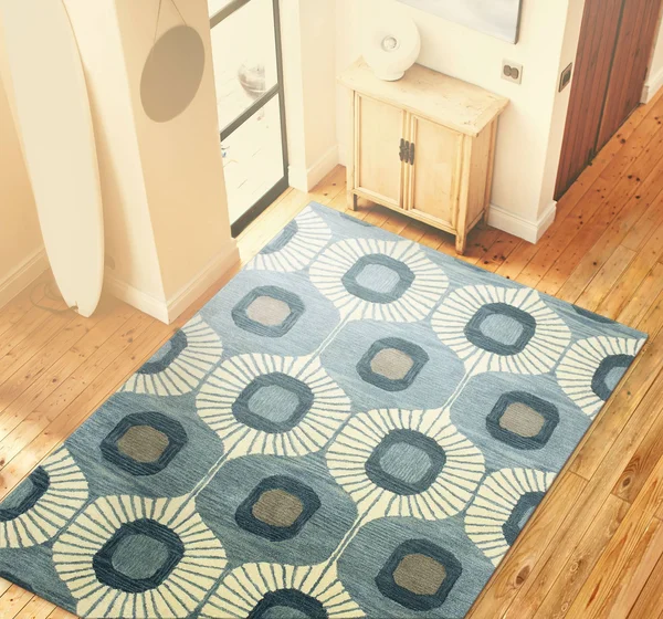 Bashian Chelsea ST103 Runner Rug, 2&6x22 x 8& - Light Blue