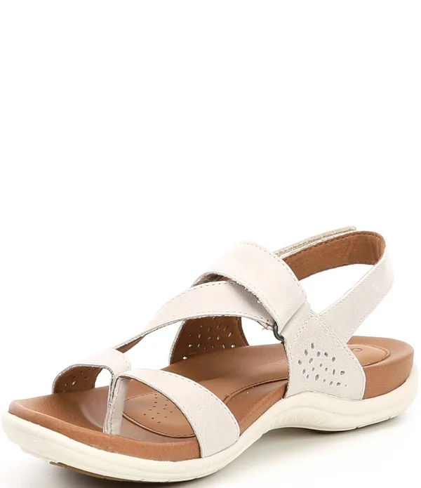 Cobb Hill Women's Rubey Thong Sling Sandal Blue Leather 7