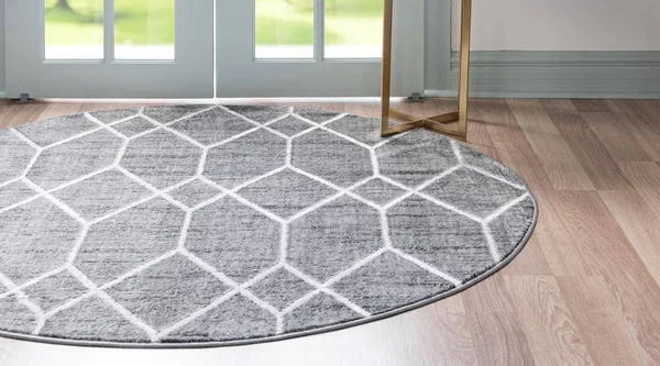Unique Loom Matrix Trellis Deco Rug - 5& 0 x 5& 0, Round