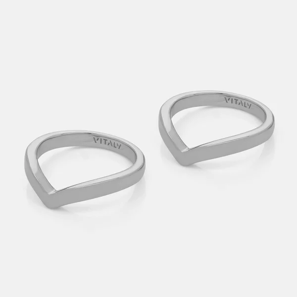 Vitaly Stainless Steel Cell Rings Gold - 7