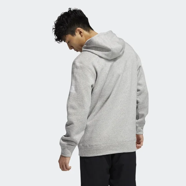 Adidas Fleece Sportswear Hoodie - Light Heather Grey, Men's Light Heather Grey, L