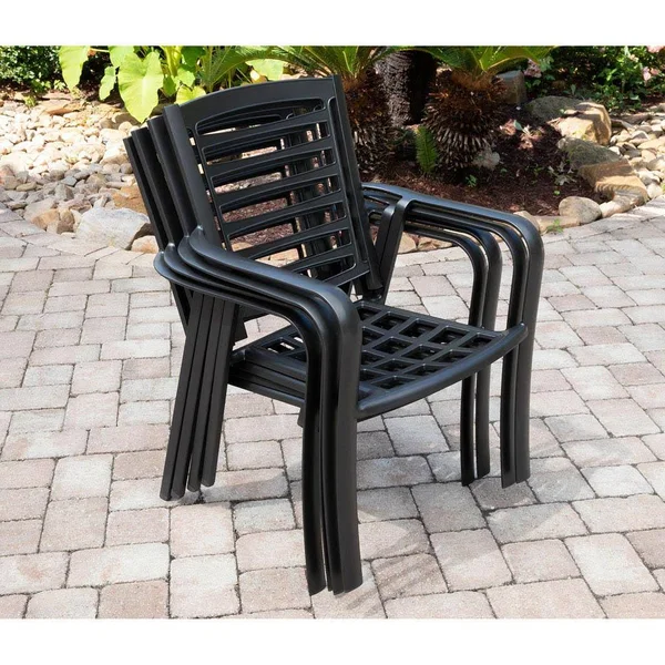 Hanover Pemberton 3-Piece Commercial-Grade Bistro Set with 2 Cushioned Dining Chairs and A 30x22 Square Glass-Top Table
