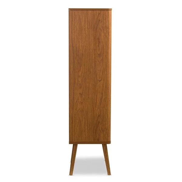 Mid-Century Modern Classic Bookcase Sideboard Cabinet - Brown