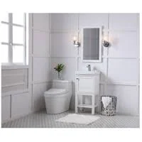Elegant Decor VF2518WH 18 in. Mason Single Bathroom Vanity Set - White