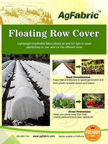 Agfabric Roll Heavy Floating Row Cover and Plant Blanket 0.9oz Fabric of 10x100ft for Frost Protection Seed GerminationSeason Ex