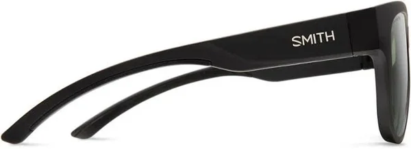 Smith Rounder Sunglasses Matte Black ChromaPop Polarized Gray Green