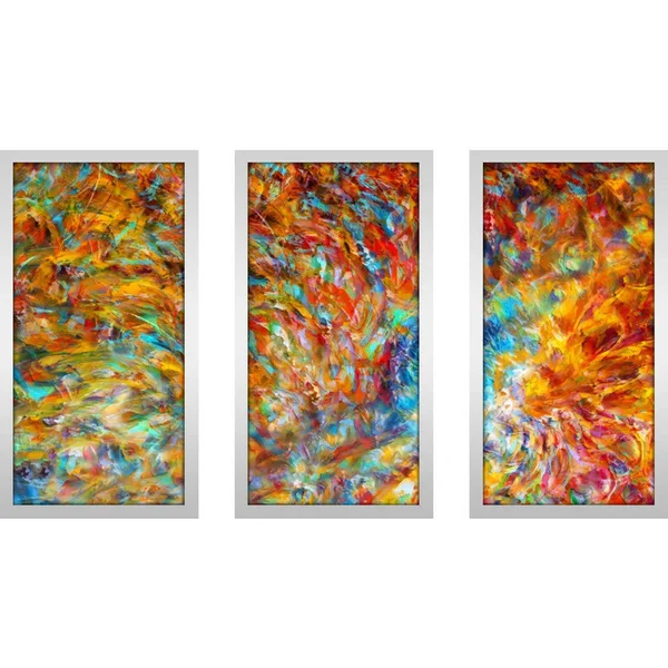 Picture Perfect International Mark Lawrence Isaiah 24 23 Max Framed Plexiglass Wall Art - Set of 3, 13.5x22 W x 25.5x22 H x 1x22