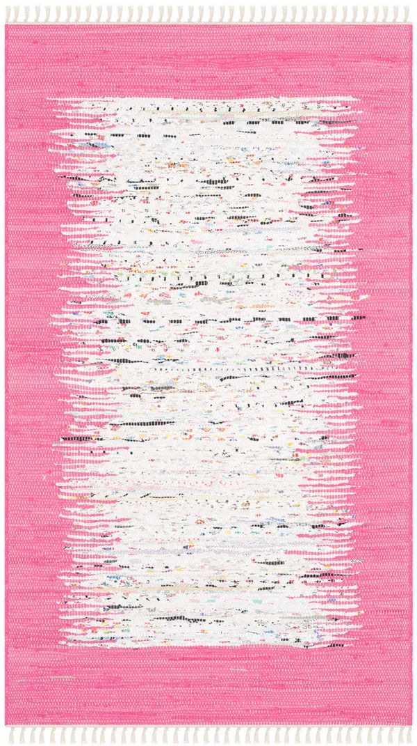 Safavieh Montauk Ivory & Pink Contemporary Rug; 4& x 6&