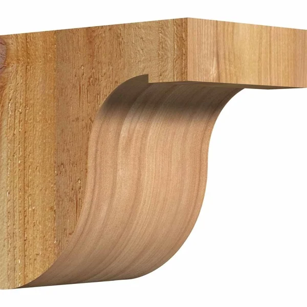 Ekena Millwork COR06X08X20DEL00RWR 6x22W x 8x22D x 20x22H Del Monte Rough Sawn Corbel, Western Red Cedar